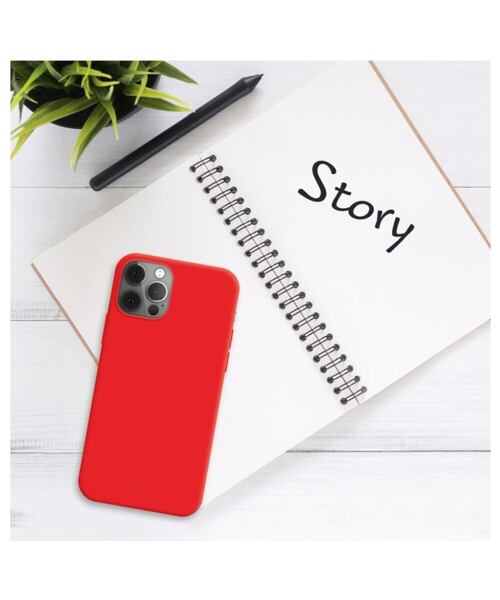 Zadní pogumovaný kryt FIXED Story pro Samsung Galaxy S25+, červený