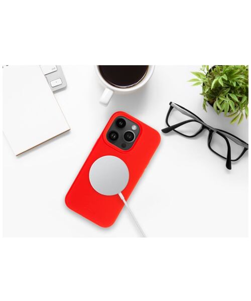 Zadní kryt FIXED MagFlow s podporou MagSafe pro Samsung Galaxy S25+, červený