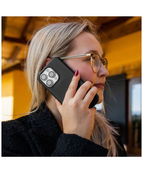 Kožený zadní kryt FIXED MagLeather s podporou MagSafe pro Samsung Galaxy S25+, černý