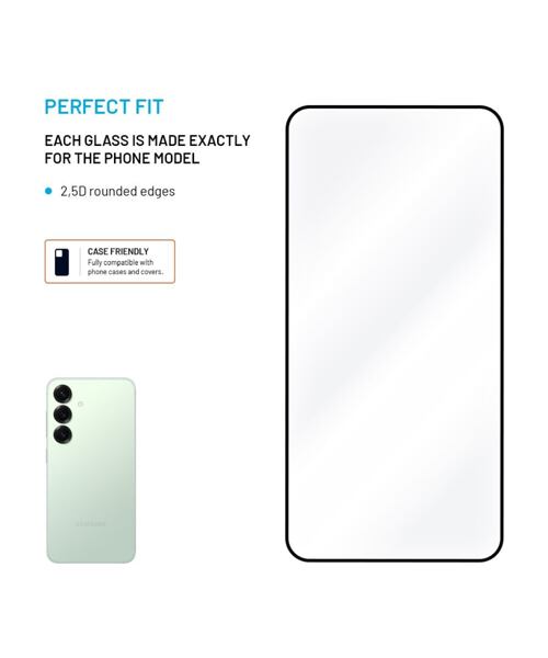 Ochranné tvrzené sklo FIXED Full-Cover pro Samsung Galaxy S24+/S25+, černé
