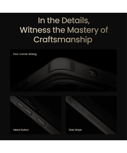 Nillkin Synthetic Fiber PRO Magnetic Zadní Kryt pro Samsung Galaxy S25 Ultra Black