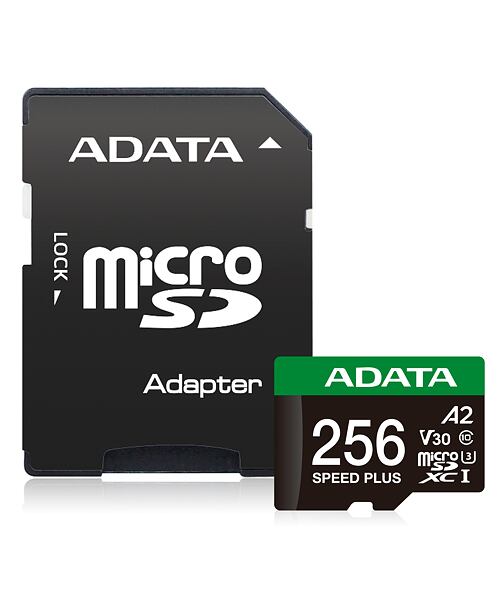 Adata Speed Plus/Micro SD/256GB/UHS-I U3 / Class 10/+ Adaptér