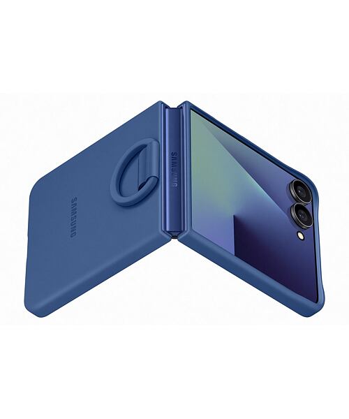 EF-PF766TNE Samsung Silikonový Kryt s Kroužkem pro Galaxy Z Flip 7 Blue