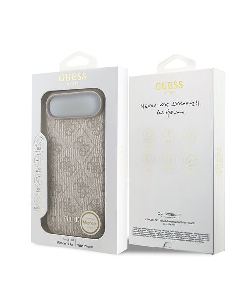 Guess 4G Charm MagSafe Zadní Kryt pro iPhone Air Tone on Tone Pink