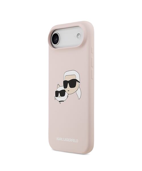 Karl Lagerfeld Liquid Silicone Double Heads MagSafe Zadní Kryt pro iPhone Air Pink