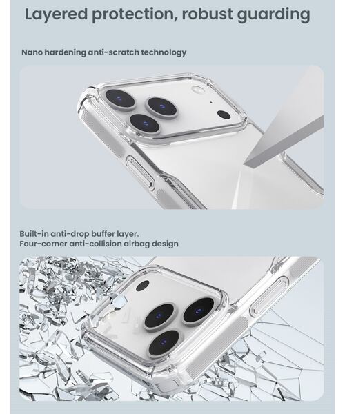 Nillkin Nature TPU PRO Kryt pro Apple iPhone 17 Pro Transparent Black