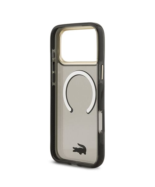 Lacoste PC/TPU Frosted Finish Gold Logo MagSafe Zadní Kryt pro iPhone 17 Pro Max Black