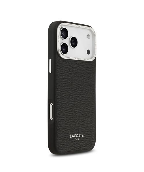Lacoste PU Leather Champs Elysees MagSafe Zadní Kryt pro iPhone 17 Pro Max Black