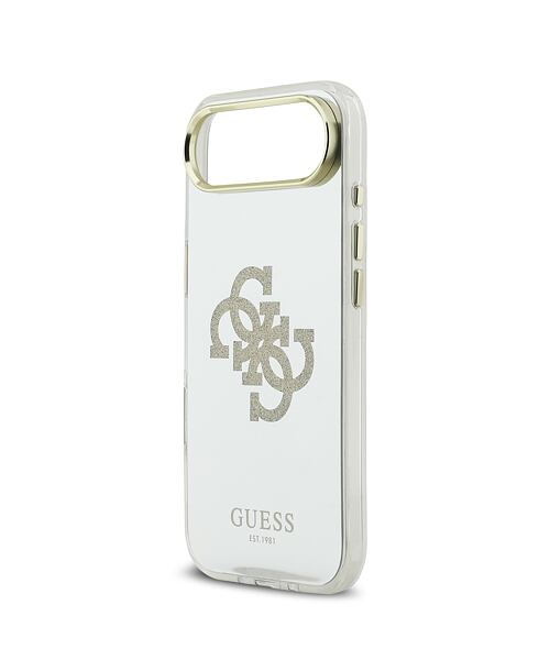 Guess PC/TPU Mirror 4G Glitter Logo MagSafe Zadní Kryt pro iPhone Air Gold