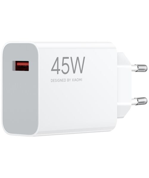 Xiaomi MDY-17-EF USB-A 45W Cestovní Nabíječka + USB-C 6A Datový Kabel White (Bulk)
