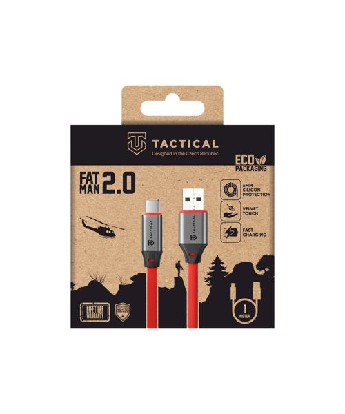 Tactical Fat Man 2.0 Cable USB-A/USB-C 1m Red