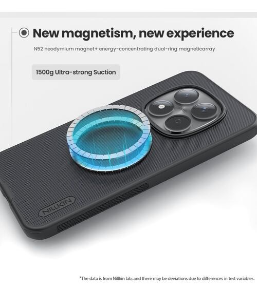 Nillkin Super Frosted PRO Magnetic Zadní Kryt pro Xiaomi Redmi Note 15 Pro 5G Black