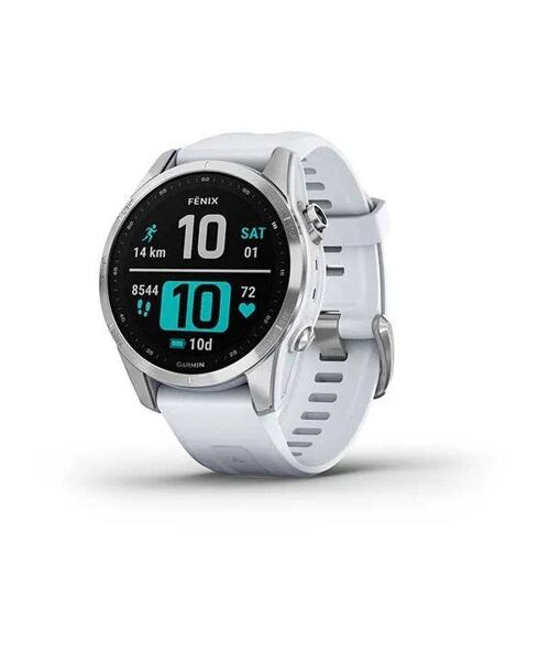 Garmin Fenix 7S Silver Whitestone Band