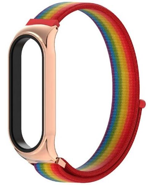 Nylonový náramek pro Xiaomi Mi Band 7 Rainbow