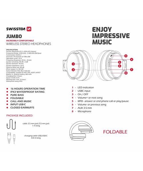 SWISSTEN Jumbo Black