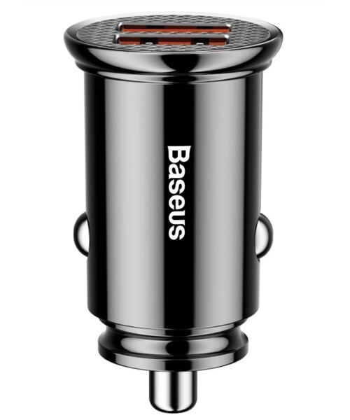 Baseus CCALL-YD01 Circular Nabíječka do Auta 2xUSB QC3.0 30W Black