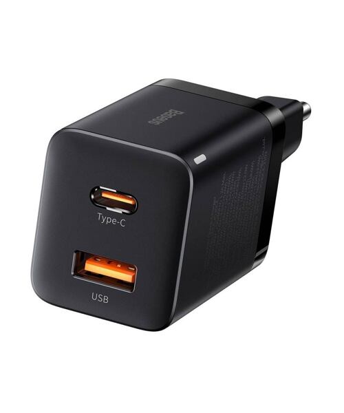 Baseus CCSUPP-E01 Super Si Quick Nabíječka USB + USB-C 30W Black