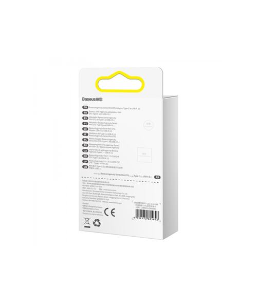 Baseus ZJJQ000001 Ingenuity Mini OTG Adaptér z USB-A na USB-C Black