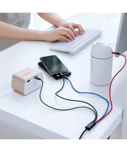 Baseus CA1T4-A01 Fast 4in1 Kabel 2x Lightning, USB-C, MicroUSB 3.5A 1.2m Black