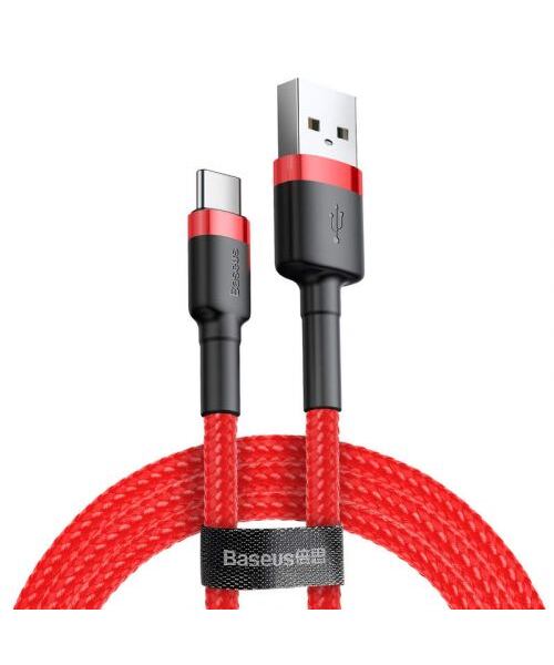 Baseus datový kabel Cafule USB-C 2m 2A červený
