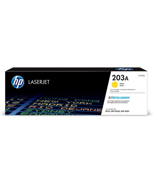 HP 203A Yellow Original LJ Toner Cartridge, CF542A