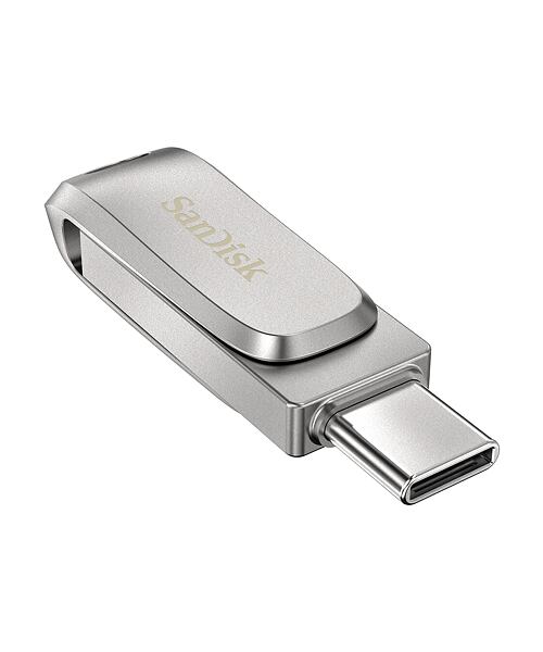 SanDisk Ultra Dual Drive Luxe/256GB/USB 3.1/USB-A + USB-C/Stříbrná