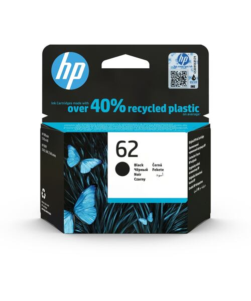 HP 62 černá inkoustová náplň, C2P04AE