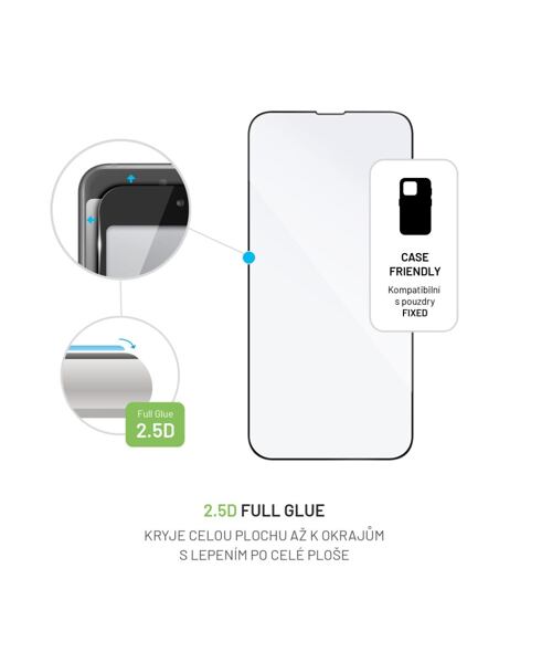 Ochranné tvrzené sklo FIXED Full-Cover pro Apple iPhone 13 Pro Max/14 Plus, černé
