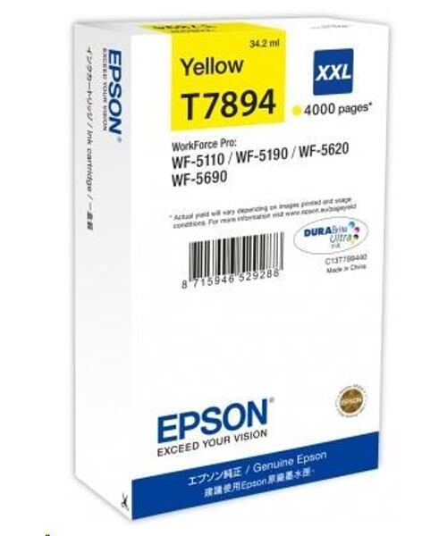 WF-5xxx Series Ink Cartridge XXL Yellow T7894