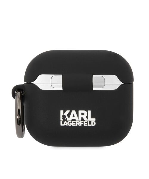 Karl Lagerfeld 3D Logo NFT Karl Head Silikonové Pouzdro pro Airpods 3 Black