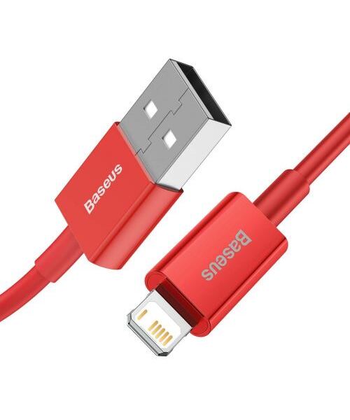 Baseus Lightning Superior Series cable, Fast Charging, Data 2.4A, 1m Red (CALYS-A09)