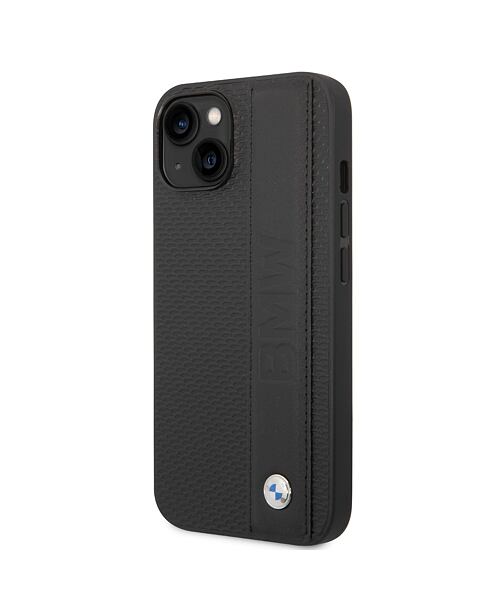 BMW Signature Leather Big Logo Zadní Kryt pro iPhone 14 Plus Black