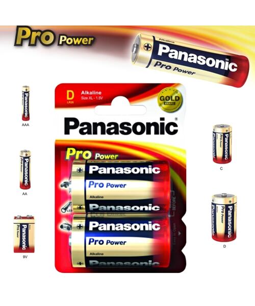 Alkalická baterie D Panasonic Pro Power LR20 2ks