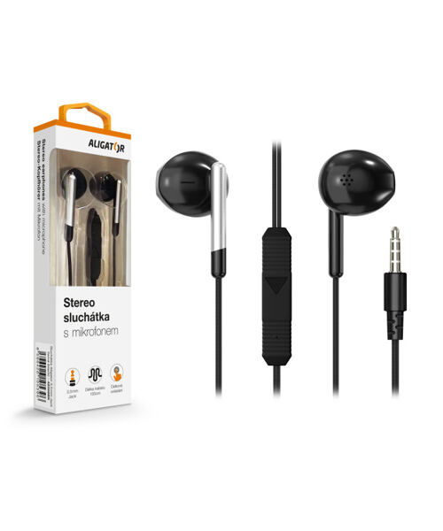 Sluchátka ALIGATOR AE008 Design&amp;Music, černá