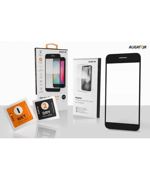 Ochrana displeje GLASS PRINT Xiaomi Redmi A3, černá, celoplošné lepení