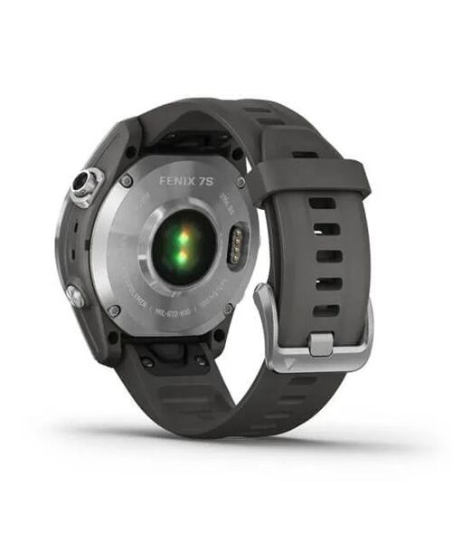 Garmin Fenix 7S Silver Graphite Silicone Band