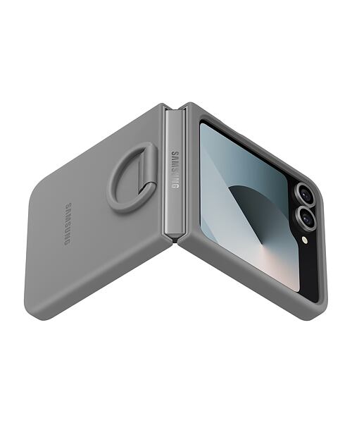 EF-PF741TJE Samsung Silikonový Kryt s Kroužkem pro Galaxy Z Flip 6/7 FE Gray