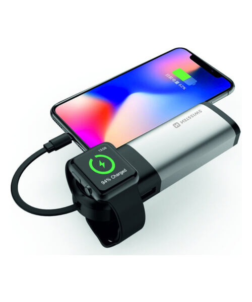 SWISSTEN 2in1 APPLE WATCH MFI POWER BANK 6700 mAh