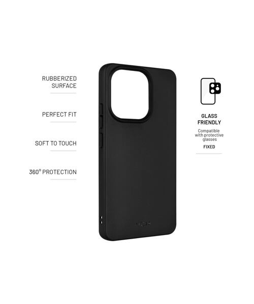 Zadní pogumovaný kryt FIXED Story pro Xiaomi Redmi Note 13, černý