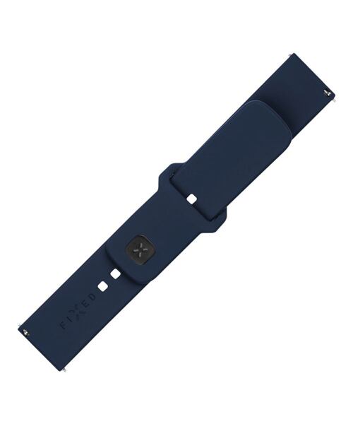 Set silikonových řemínků FIXED Silicone Sporty Strap s Quick Release 20mm pro smartwatch, modrý