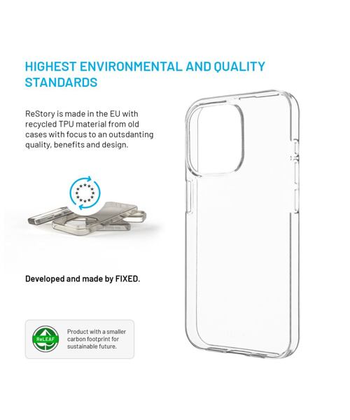 TPU gelový kryt FIXED ReStory AntiUV pro Apple iPhone 15 Pro, čirý