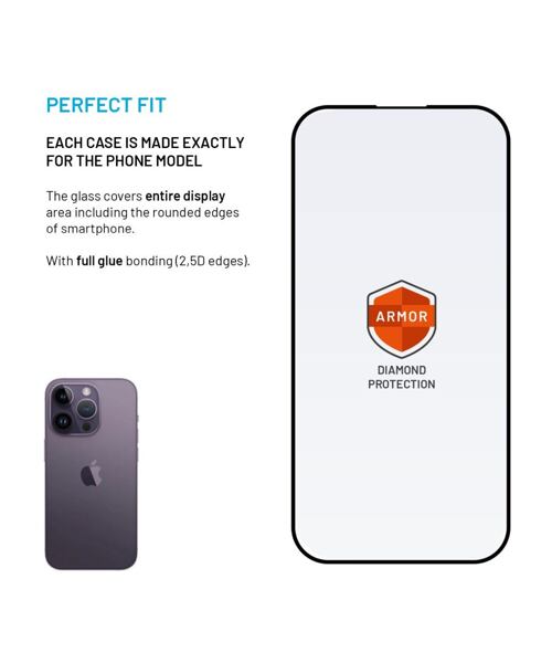 Ultra odolné tvrzené sklo FIXED Armor s Anti-dust aplikátorem a AR vrstvou pro Apple iPhone 14 Pro M
