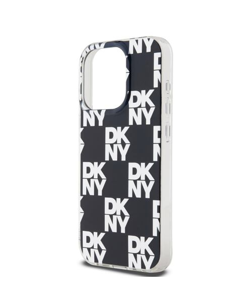 DKNY PC/TPU Checkered Pattern Zadní Kryt pro iPhone 15 Pro Black
