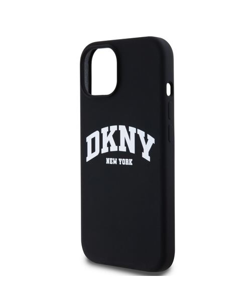 DKNY Liquid Silicone Arch Logo MagSafe Zadní Kryt pro iPhone 11 Black