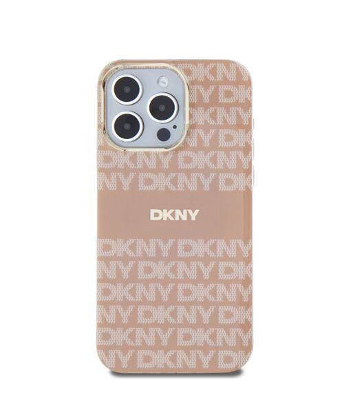 DKNY PC/TPU Repeat Pattern Tonal Stripe Magsafe Zadní Kryt pro iPhone 15 Pro Max Pink