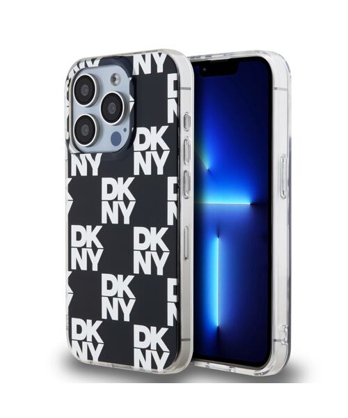 DKNY PC/TPU Checkered Pattern Zadní Kryt pro iPhone 15 Pro Max Black