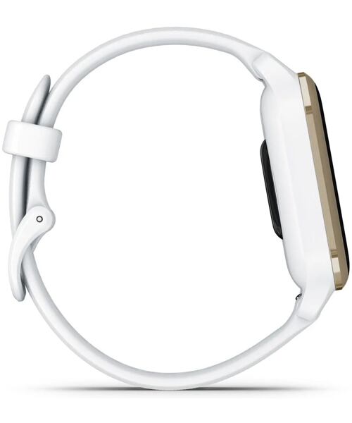 Garmin Venu Sq 2 Cream Gold / White Silicone Band
