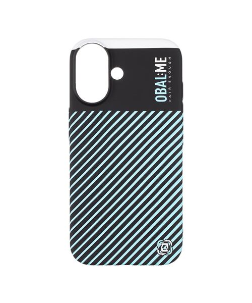 OBAL:ME Flossy Stripes Kryt pro Apple iPhone 16 Plus Black/Sky Blue