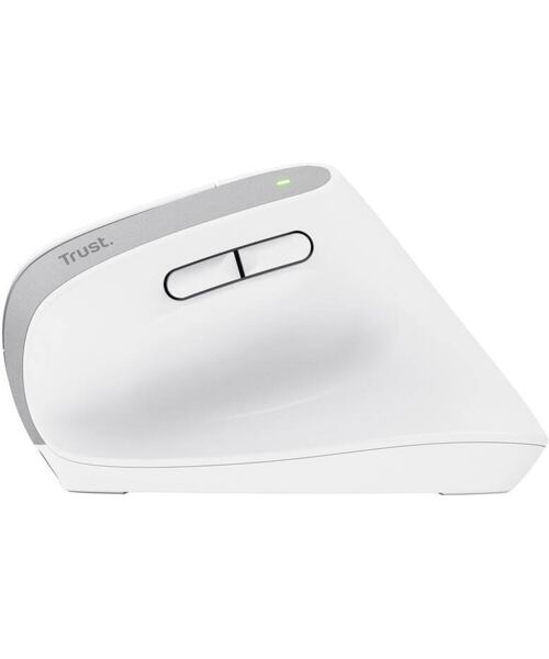 Trust Bayo+/Vertikální/Optická/Pro praváky/2 400 DPI/USB+BT/Bílá