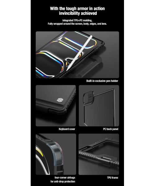 Nillkin Bumper GO Keyboard Case (Backlit Version) pro iPad Pro 13 2024 Black